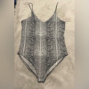Snake print body suit